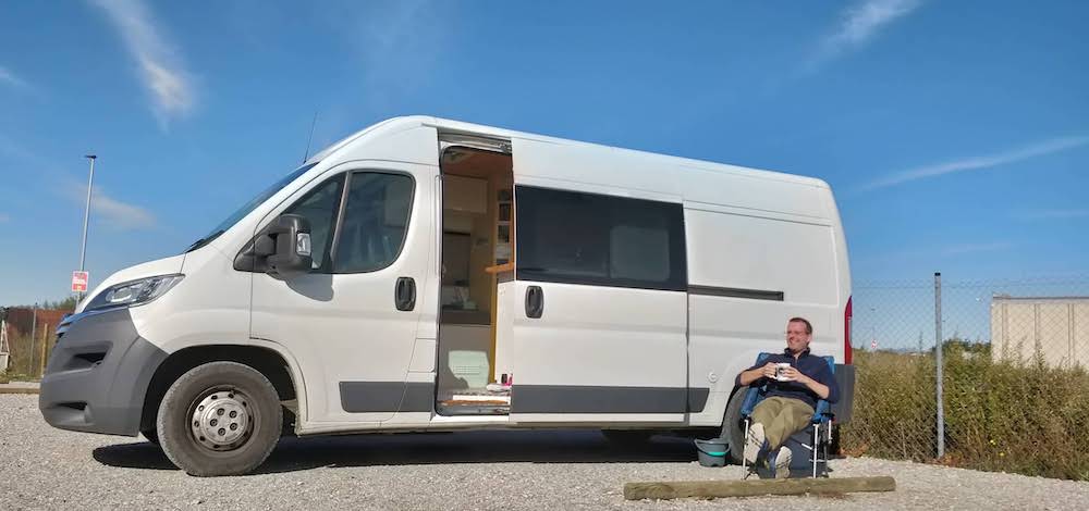 charlie and his first van conversion